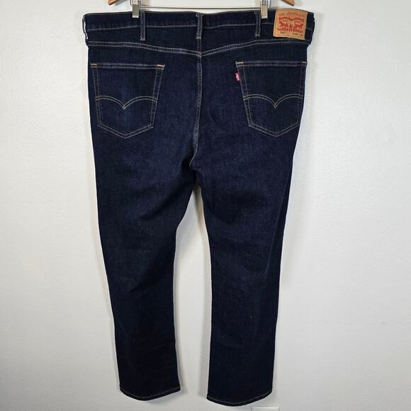 Levis 541 Athletic Taper Jeans Mens 44X32 Dark Wash Classic Casual Work Utility - Picture 2 of 6